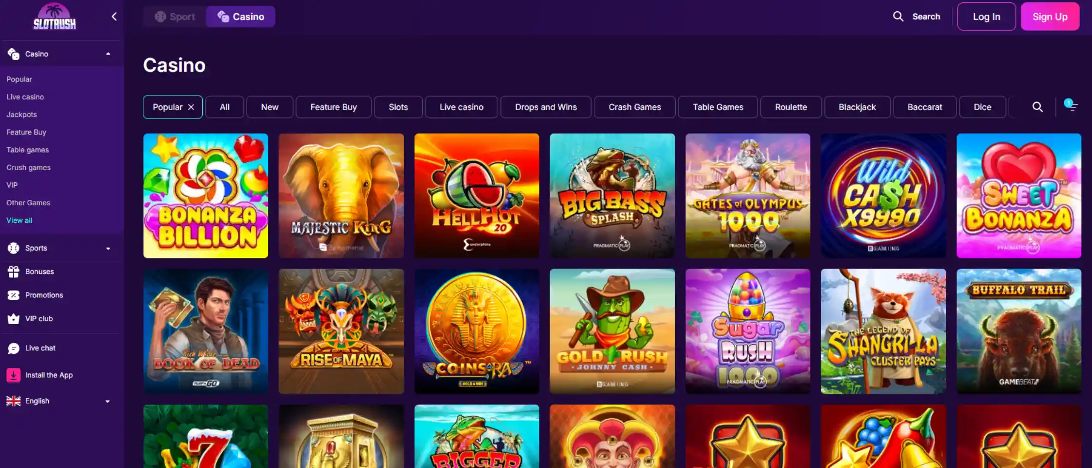 Slotrush Casino – Online casino ervaring image 2